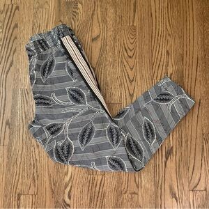 Anthropologie Hei Hei Lourinha leaf jogger pants track stripe small